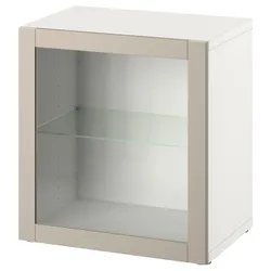 IKEA BESTÅ(994.292.86) шафа з дверима, білий / Сіндвік світло-сіро-беж