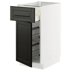 IKEA METOD / MAXIMERA(295.788.40) Шафа STJ/Кошик DR/SZUF/DOWER, Biały/Bodbyn Black