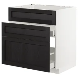 IKEA METOD / MAXIMERA(792.572.24) одна штука від злотих + 3 шт./2 шт, білий/забарвлений лерхітановим чорним