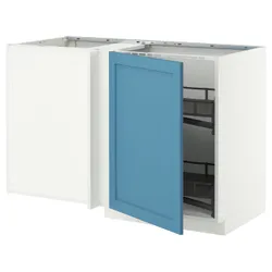 IKEA METOD(896.005.17) Кутовий шафа з висотою полиці, Biały/Lerhyttan Blue