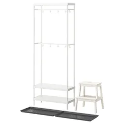 IKEA MACKAPÄR / BAGGMUCK(895.278.38) Меблі залу, набір 4 ПК, білий/сірий