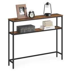 Вузька консоль 2 полиці сільські коричневі