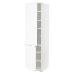 IKEA METOD(394.735.12) висока шафа з полицями / 2 двер, Enköping білий/імітація дерева білий