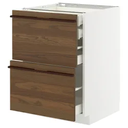 IKEA METOD / MAXIMERA(795.745.33) Stj 2fr/2n/wed/w, Білий/Stensta темно -коричневий шпон