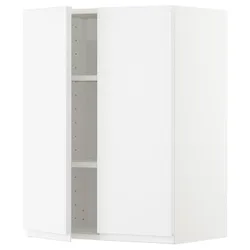 IKEA METOD(794.550.64) навісна шафа з полицями / 2 двер, білий / Voxtorp матовий білий
