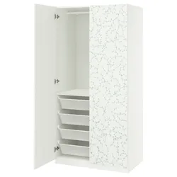 IKEA PAX / LINNABERG(595.726.72) Комбінація гардеробу, білий/візерунок