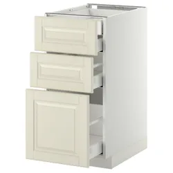 IKEA METOD / MAXIMERA(399.133.56) sz stj 3fr / 2n / wed / w szu, білий / Bodbyn крем