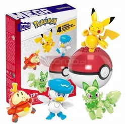Набір блоків Mega Pokemon, 79 предметів, Paldea Companions, 4 Pokemon + Pokeball HPX92