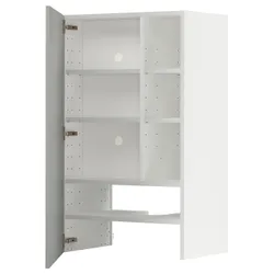 IKEA METOD(995.388.03) шафа з витяжкою та полицею/дверями, білий/Хавсторп світло-сірий