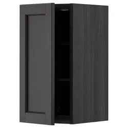 IKEA METOD(494.652.10) навісна шафа з полицями, чорний / Lerhyttan чорний тонований