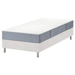 IKEA LYNGÖR(095.497.83) континентальне ліжко, Vesteröy твердий/блакитний білий