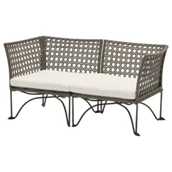 IKEA JUTHOLMEN(295.782.27) Модульний диван з 2-х осіб, зовнішній, темно -сірий/куддарна світло -сірий -рог