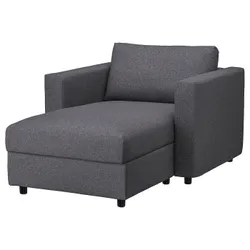 IKEA VIMLE (993.998.97) шезлонг, Гуннаред середньо сірий