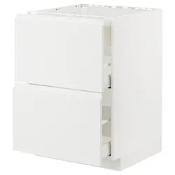 IKEA METOD / MAXIMERA(994.778.09) стояча шафа / витяжка з ящиками, білий / Voxtorp матовий білий
