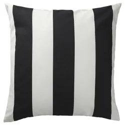 IKEA SLÅNHÖSTMAL(905.996.31) подушка, Чорний білий/смугастий візерунок