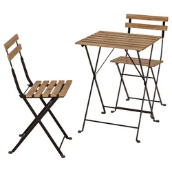 IKEA TÄRNÖ Стіл + 2 стільці, садовий набір, чорна / світло-коричнева морилка (698.984.15) ІКЕА ТЕРНО стіл + 2 стільці, вул, чорна / світло-коричнева пляма