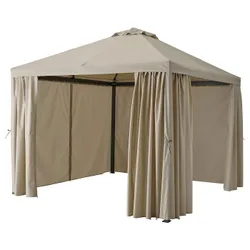 IKEA HIMMELSÖ(994.141.19) намет з шторами, темно-сірий / сіро-бежевий