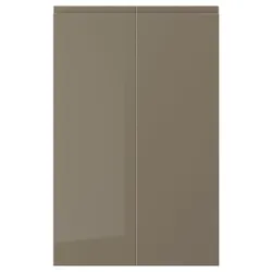IKEA VOXTORP(105.817.67) DRZ SZA NOR 2 PC, ліворуч -нанизаний/блиск темно -браун