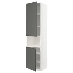 IKEA METOD(494.672.66) шоста висока мікро 2д / пол, білий/Voxtorp темно-сірий