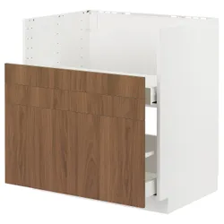 IKEA METOD / MAXIMERA(695.509.76) Кабінет ZL під високими, Biały/tistorp імітація коричневого горіха