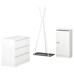 IKEA BISSA / EKRAR(795.279.33) Меблі залу, набір 4 ПК, білий/сірий