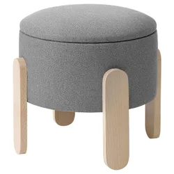 IKEA FÖRLUNDA(605.702.43) пуф, з сірим контейнером/тонерудом