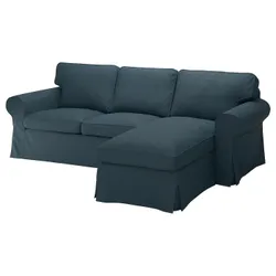 IKEA EKTORP(905.171.07) чохол на 3-місний диван, з шезлонгом/Хіларед темно-синій
