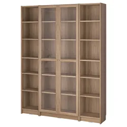 IKEA BILLY / OXBERG(894.835.42) комбінація полиць зі скляними дверима, імітація дуб