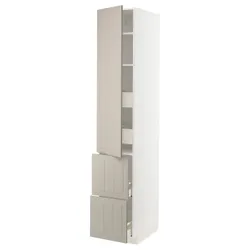 IKEA METOD / MAXIMERA(594.078.61) w sz z pół / 4 szu / drz / 2 fr, білий/Stensund beige