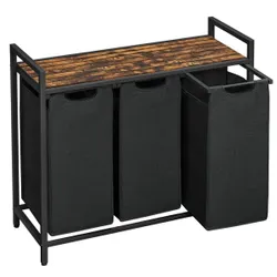 Кошик для білизни 3 камери з верхньою 92 см.