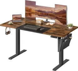 Стіл SONGMICS з електричним регулюванням висоти, 140 x 60 x (72-120) см, плавне регулювання, роздільна поверхня, 4-ступінчасте