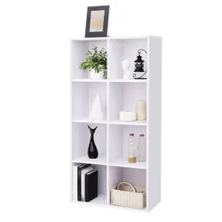 Книжна шафа з 8 полицями біла 129 см