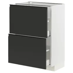 IKEA METOD / MAXIMERA(294.934.50) шафа для підлоги з 2 ящиками, білий/Upplöv матовий антрацит