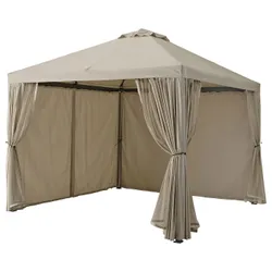 IKEA HIMMELSÖ(194.141.23) альтанка з шторами і сіткою, темно-сірий / сіро-бежевий