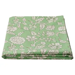 IKEA SMÖRFISK(006.121.18) скатертина, квітковий/зелений/білий візерунок