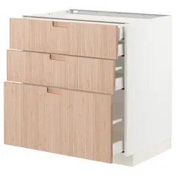IKEA METOD / MAXIMERA (093.302.23) sz stj 3fr / 2n / wed / w szu, білий / Fröjered світлий бамбук