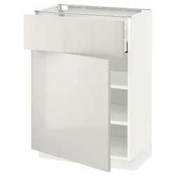 IKEA METOD / MAXIMERA(894.618.56) шафа stj szu / двер, білий / Ringhult світло-сірий