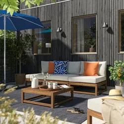 IKEA NÄMMARÖ(896.075.14) Модульний диван 3-місний, ззовні світло-коричнева пляма/Frösön/Duvholmen бежевий