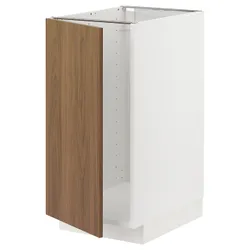 IKEA METOD(195.194.84) шафа під раковину/сортування сміття, білий/Тісторп імітація коричневого горіха
