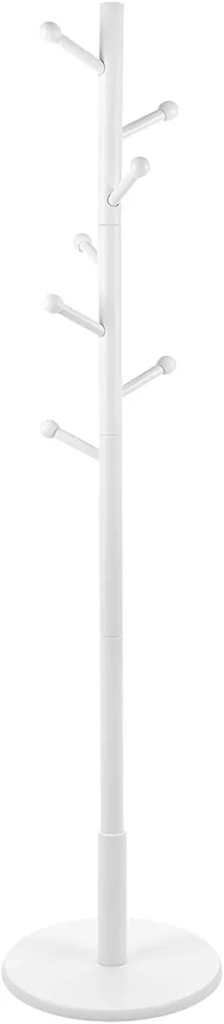 Вішалка підставка для одягу 7 гачків білі