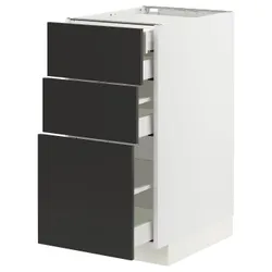 IKEA METOD / MAXIMERA(194.981.13) sz stj 3fr/2n/wed/w sz, білий/матовий антрацит Nickebo