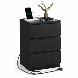 Чорна приліжкова таблиця з функцією заряджання