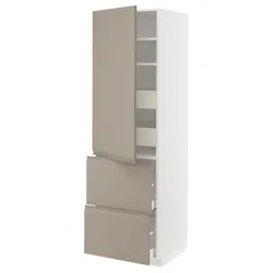 IKEA METOD / MAXIMERA(394.921.91) в s з половиною/4 шухляди/дверцята/2 фр, білий/Upplöv матовий темно-бежевий