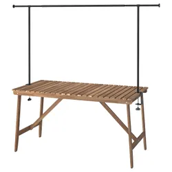 IKEA ASKHOLMEN / HELGEÖ(795.453.38) стіл з декоративною барною стійкою, зовнішній вигляд темно-коричневий/чорний