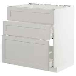 IKEA METOD / MAXIMERA(592.743.71) одна штука від злотих + 3 шт./2 шт, білий / Lerhyttan світло-сірий