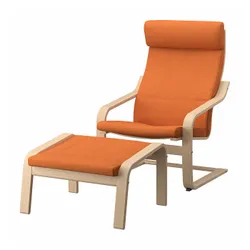 IKEA POÄNG(395.817.38) Крісло/пішохід, БІЛИЙ -orange Oak Зарештований шпон