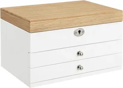 Велика біла ювелірна скринька