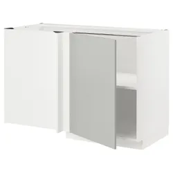 IKEA METOD(195.380.05) кутова шафа з полицею, білий/Хавсторп світло-сірий