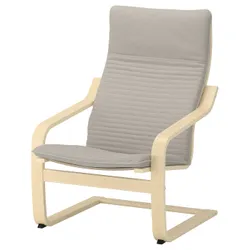 IKEA POÄNG(392.407.87) Крісло, окл береза / Кніса світло-беж