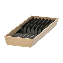 IKEA UPPDATERA(694.327.04) піднос із вставкою для ножа, світлий бамбук/антрацит